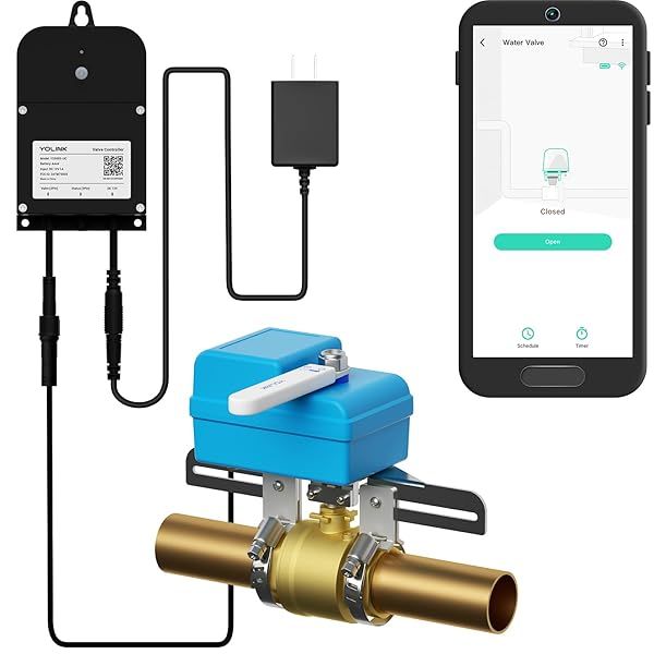 YoLink Smart Water Valve Controller: Easy DIY Installation, Remote Control & Alexa/Google Assistant Compatible