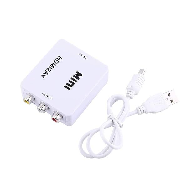 Yoidesu Digital to AV Composite Video Audio Adapter Converter - High-Quality CVBS (White)