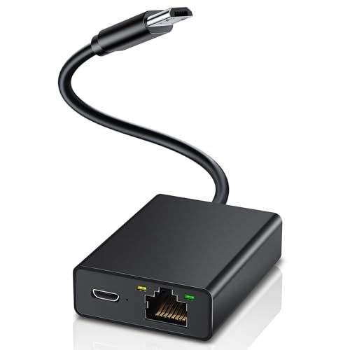 ZEXMTE Ethernet Adapter for Fire TV Stick, Micro USB to RJ45 Ethernet Adapter, Firestick Ethernet Compatible with Fire TV Stick 2/3/4K/4K Max, Chromecast Ultra