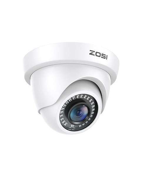 ZOSI 2MP 1920TVL Hybrid Security Camera - 1080P HD, Night Vision, Weatherproof for Indoor/Outdoor Use