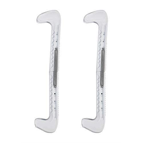 Zerone Ice Skate Guards - Adjustable Spring Blade Covers for Hockey Skates (White) - Protect Your Skates!