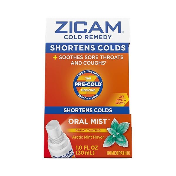 Zicam Cold Remedy Zinc Arctic Mint Oral Mist - Fast Relief for Colds & Flu | 1 oz