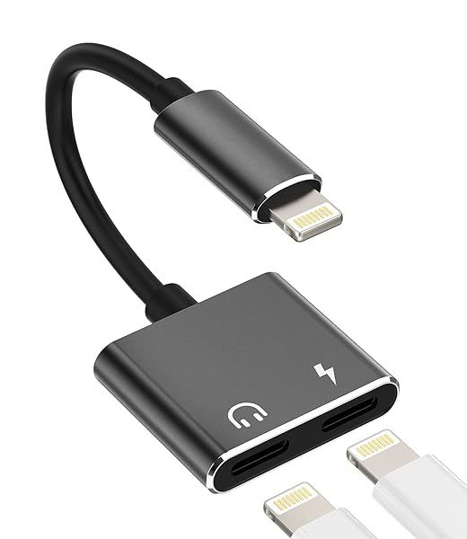 Zoyuzan Dual Lightning Splitter: 2-in-1 Adapter for iPhone, iPad & iPod - Charge & Play Headphones Seamlessly