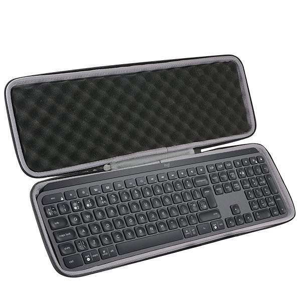 co2CREA Hard Case for Logitech MX Keys & MX Keys Advanced - Durable Black Keyboard Protection