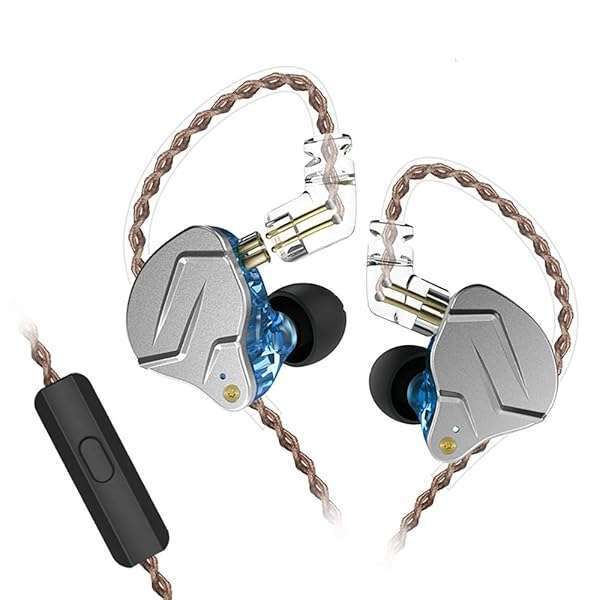 Erjigo IEMs: KZ ZSN Pro Dynamic Hybrid Dual Driver Earphones with Detachable Cable & Microphone - Perfect for Musicians!