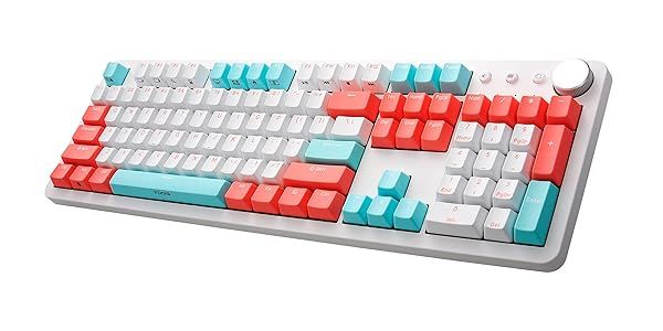 i-rocks K73M Mechanical Gaming Keyboard: 107 Keys, PBT Keycaps, Media Control, Cherry MX Brown Switches