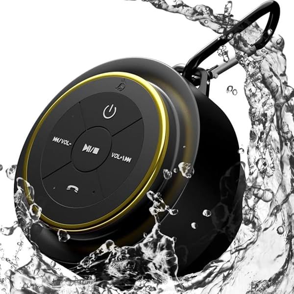 iFox Portable Bluetooth Shower Speaker: IPX7 Waterproof, Built-in Mic, Perfect for Beach, Camping & Pool - Great Gift Idea!