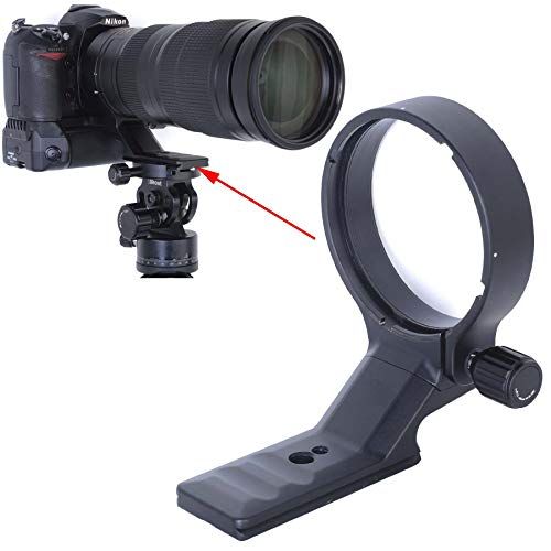 iShoot Lens Collar for Nikon 200-500mm: ARCA-Swiss Tripod Mount & Quick Release Support