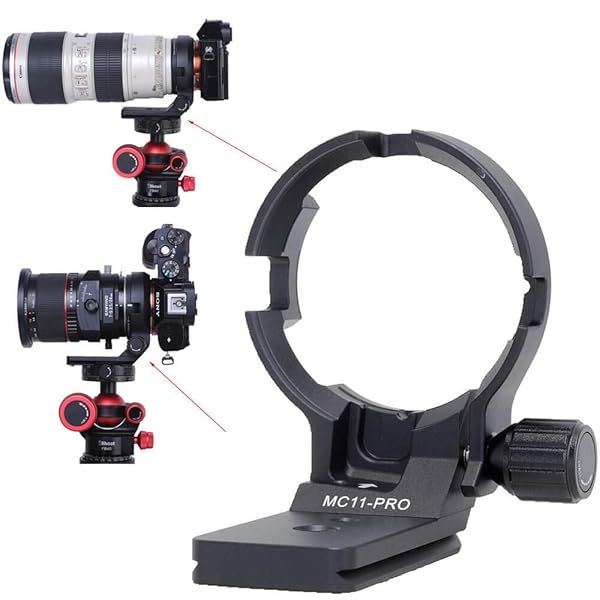 iShoot Lens Collar Tripod Mount for Canon EF-E & Sigma MC-11 - Arca-Swiss Quick Release Support