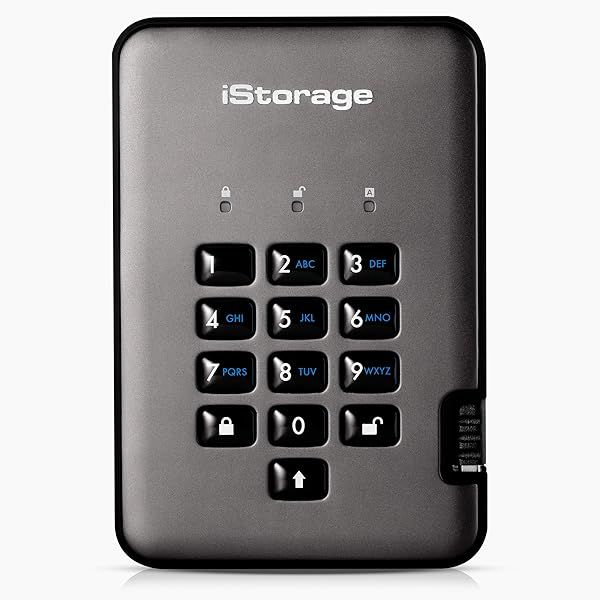 iStorage diskAshur PRO2 4TB SSD: FIPS Level 3 Secure, Password-Protected, Dust & Water-Resistant with Hardware Encryption