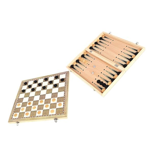 ibasence Folding International Game Wooden Toy Set Multi-Functional Travel Play Anytime