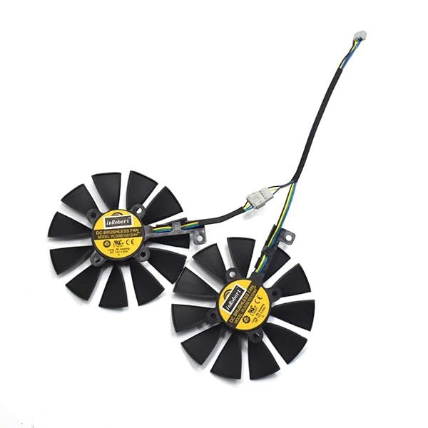 Robert A Pair Graphics Card Cooling Fan for ASUS RX 570/470 & GTX 1060/1070 - Enhance Mining Performance