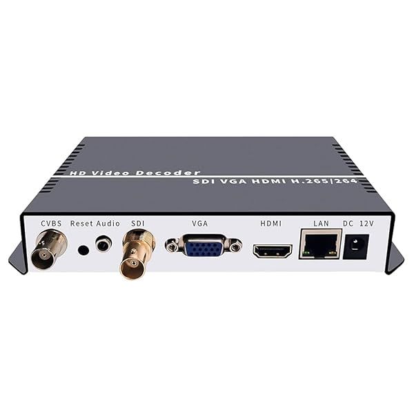 ISEEVY H.265 H.264 SDI Decoder: IP to SDI, HDMI, VGA, CVBS for Ads & Network Streaming
