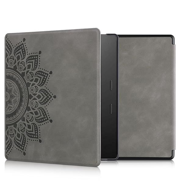 KWMobile Kindle Oasis 10th Gen Cover - Stylish Rising Sun Grey eReader Case for Ultimate Protection