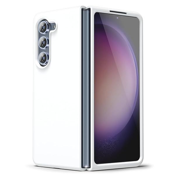 Oakxco Samsung Galaxy Z Fold 5 Case Liquid Silicone Grip Cute Slim Soft Rubber TPU Matte Solid Protective Shockproof Cover for Women