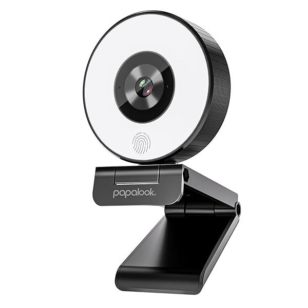 Buy Papalook 2K/1080P Webcam with Ring Light & Privacy Cover - Full HD Streaming for Zoom, Skype, Teams | PA552 USB Webcam