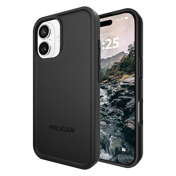 Pelican Protector iPhone 16 Case: Rugged MagSafe Compatible, 16ft Drop Protection, Heavy Duty Black Cover