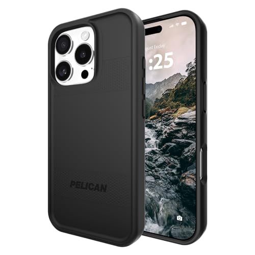 Pelican Protector iPhone 16 Pro Case: Rugged MagSafe Cover with 16ft Drop Protection - Heavy Duty Black Case