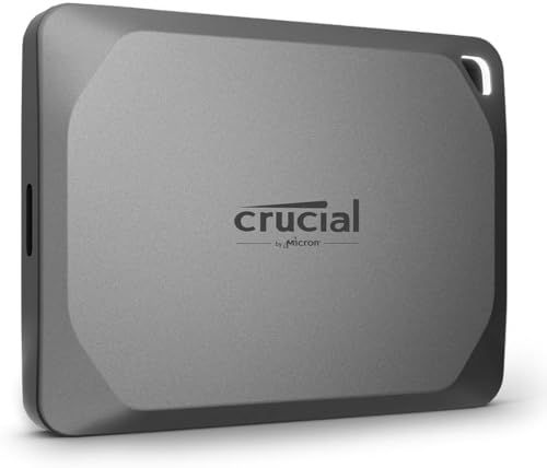 Crucial X9 Pro 1TB Portable SSD Fast Read Write Water Dust Resistant USB 3.2 External Solid State Drive with Mylio Photos Offer