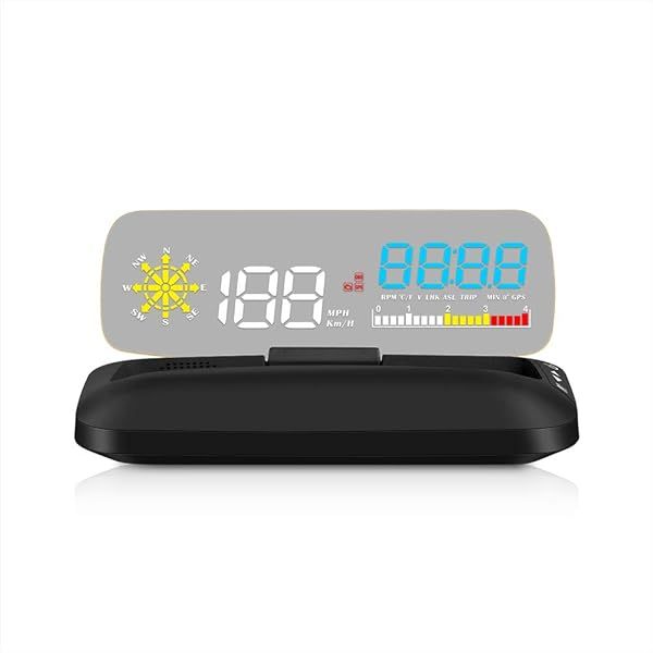 Wiiyii Car HUD C5: OBDII & GPS Scanner for Speed, Fuel, Fault Codes - Universal Compatibility