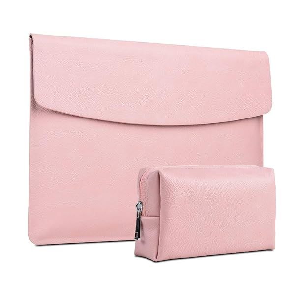 Xisiciao Waterproof Sleeve Case for Microsoft Surface Pro 11/10/9/8/7/6/5/4 & Pro X - Ultrathin Youth Pink Cover with Small Bag