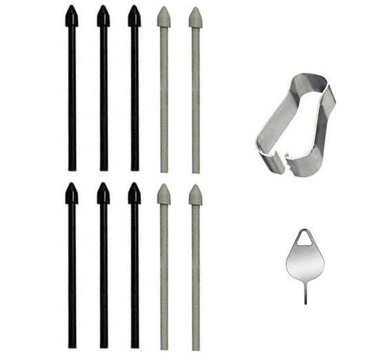 10 Pcs Replacement S Pen Tips for Samsung Galaxy Tab S9 Ultra, Plus & FE - Includes Sim Eject Pin (Black)
