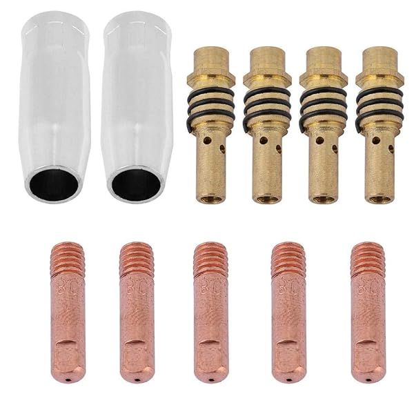 11Pcs Nozzle Tip Holder Kit for 15AK MIG Welding Torch Accessory Compatible with MB15 15AK MIG Welding Torch