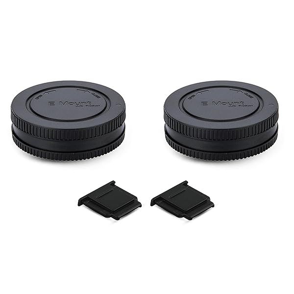 2 Pack E Mount Body Cap & Rear Lens Cover for Sony A6000, A7 Series, ZV-E10 & More - Protect Your Camera Gear!