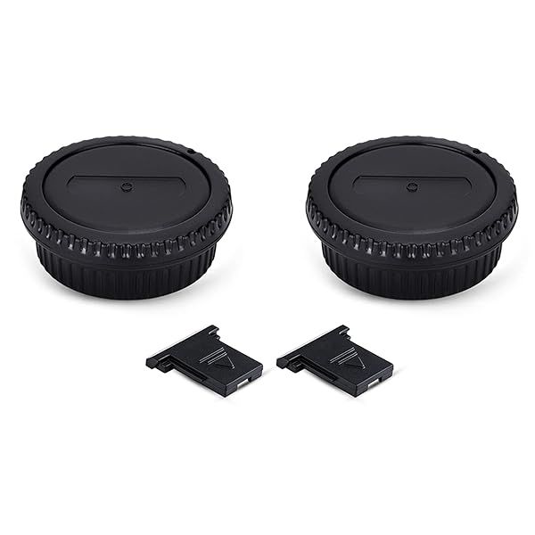 2 Pack EF EF-S Mount Body & Rear Lens Cap for Canon EOS 60D, 70D, 80D, 90D, 5D Mark III IV & More - Essential Camera Protection