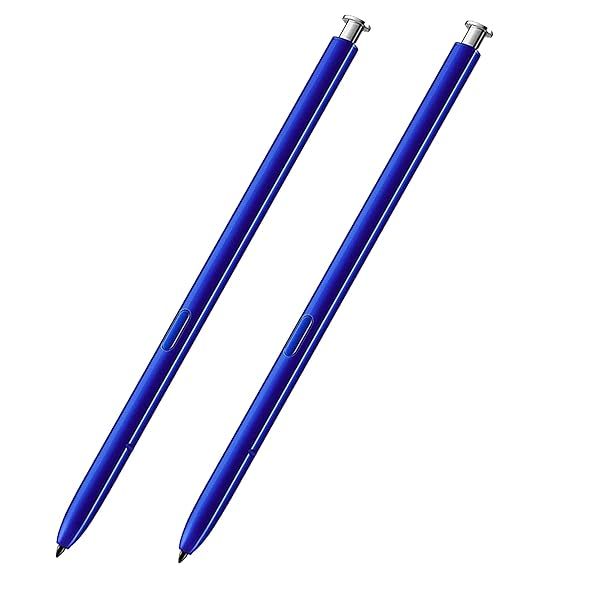 2 Pack Galaxy Note 10 Stylus Pen - Replacement S Pen for Note 10 & Note 10 Plus (Aura Glow Silver)