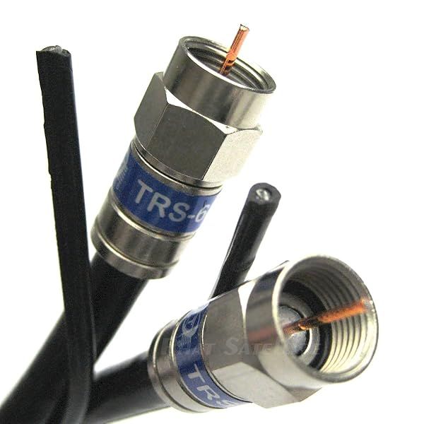 200ft RG6 Aerial Coaxial Cable with Ground Strap & Weather Seal - UL ETL Certified for CATV & Satellite Use