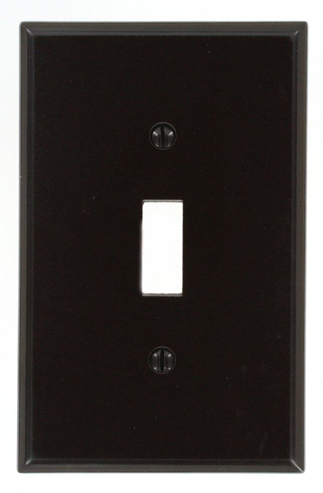 Leviton 80501 Midway Size Brown 1-Gang Toggle Switch Wallplate - Durable & Stylish