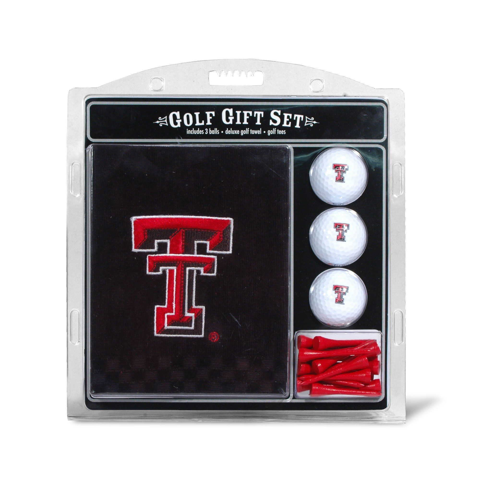 Texas Tech Red Raiders Golf Gift Set: Embroidered Towel, 3 Balls & 14 Tees - Perfect for NCAA Fans!