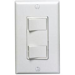 Leviton 1754-W Decora Dual Rocker Switch: Stylish White Combination for Home Lighting