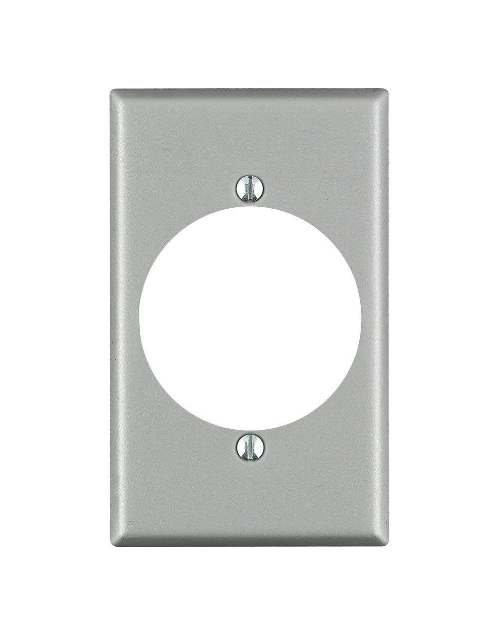 Leviton 4927 1-Gang Flush Mount Wallplate - Durable Steel & Aluminum Device Receptacle, 2.15 Inch Diameter