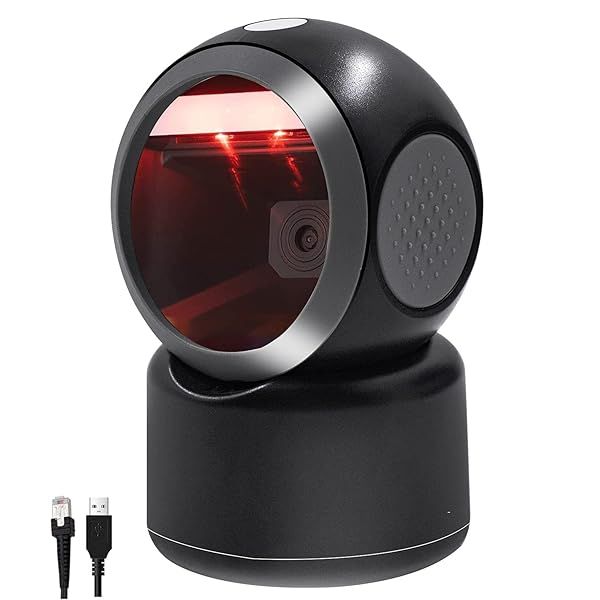 2D QR Hands-Free Barcode Scanner: Omnidirectional USB Reader for POS, Supermarkets & Bookstores