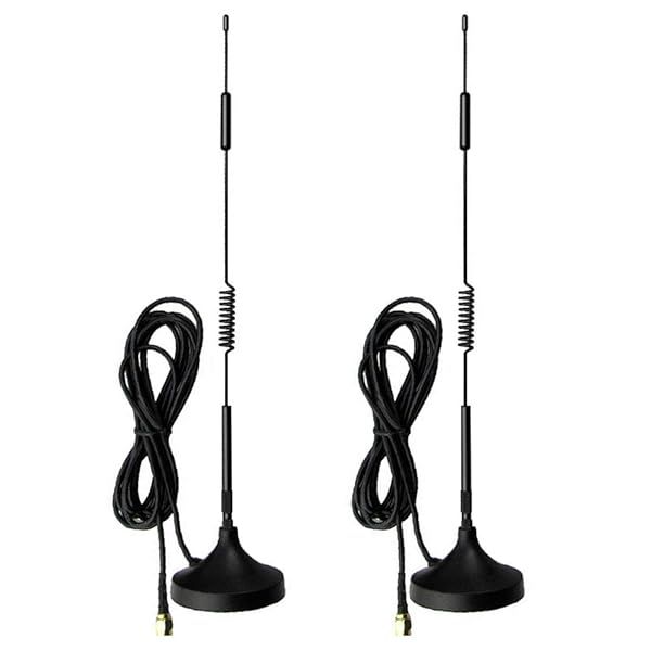 2-Pack SMA 4G LTE Antenna 12dBi Magnet Mount - Boost Cellular Signal 700-2700MHz by EJOYS