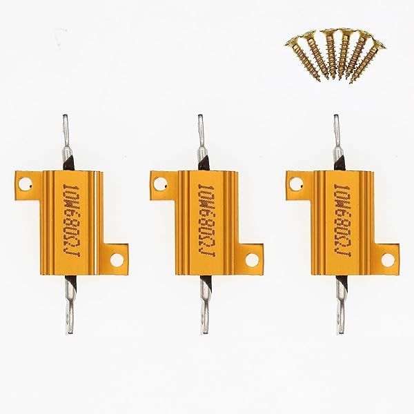 10W 680 Ohm High Power Aluminum WireWound Resistor Set of 3 with Screws for Reliable Performance