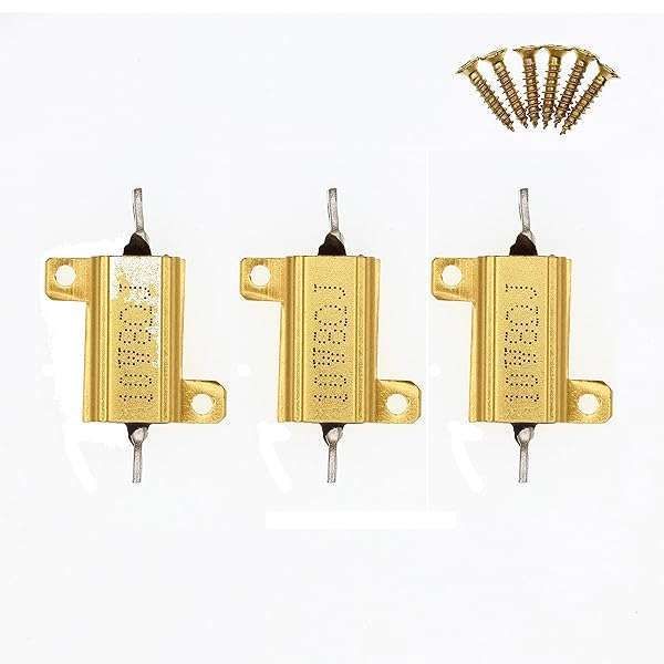 3-Pack 10W 8 Ohm High Power Aluminum Wirewound Resistors with Screws - Durable & Reliable