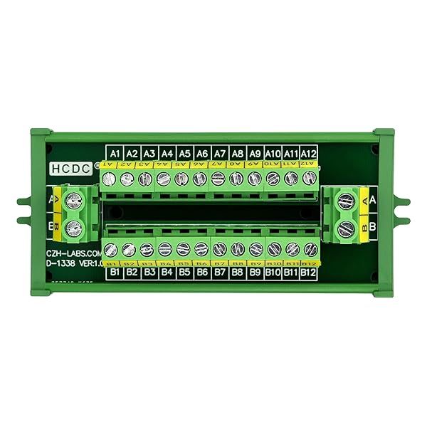 30Amp 300V 2x12 Position Terminal Block Distribution Module Screw Mount for Reliable Electrical Connections