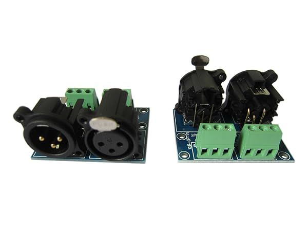 3Pin Terminal Adapter XLR 3 Pin to XLR Converters for DMX Controller and Led Decoder Pack of 2