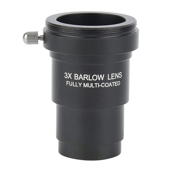 "3X Metal Barlow Lens 1.25" - Fully Coated, M42x0.75mm Thread for Telescopes | Enhance Astronomy Viewing"