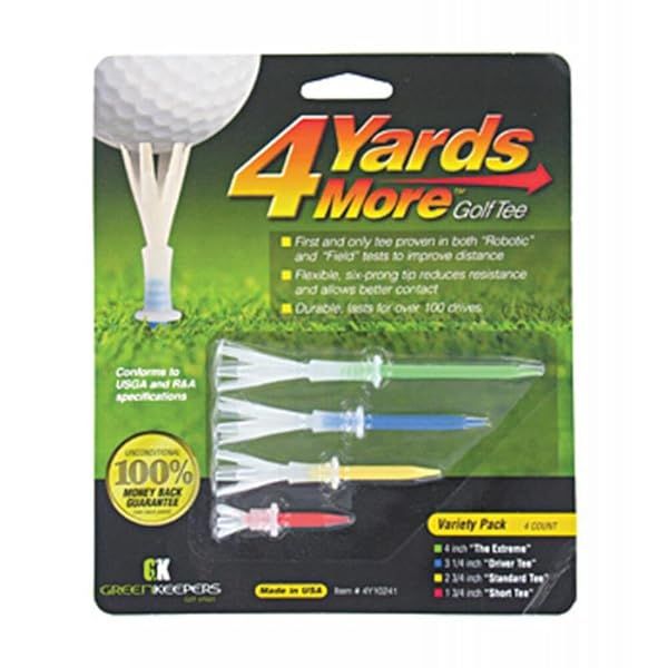 4 Yards More Golf Tee Variety Pack - Boost Your Game with 4 Premium Tees!