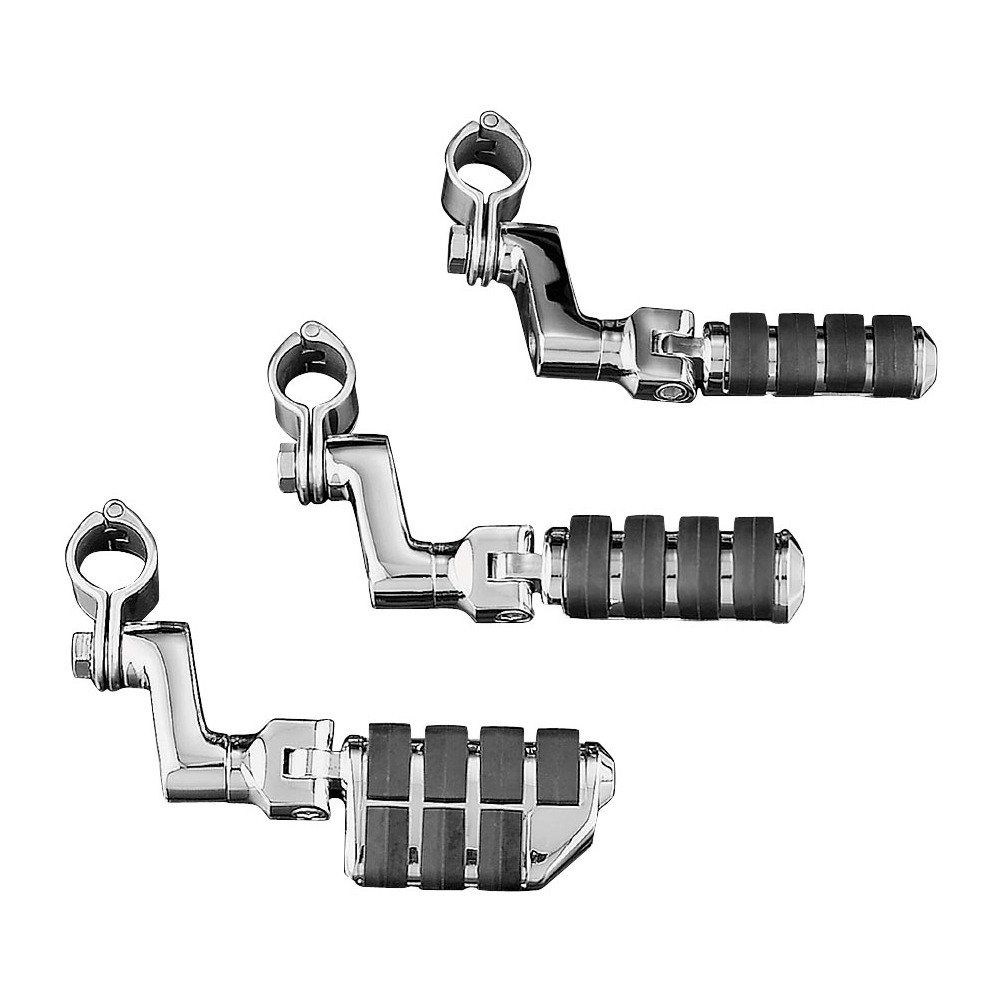 "Upgrade Your Ride: Kuryakyn 7999 ISO Highway Pegs for 1-1/4" Engine Guards - Chrome Comfort & Style"