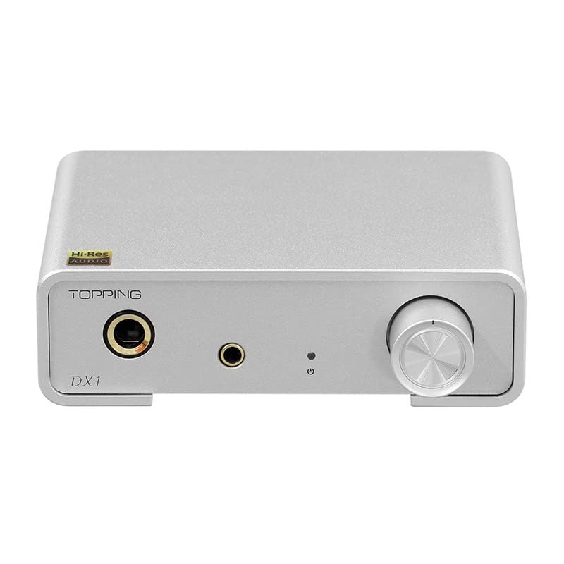 Top Topping DX1 Decoder AK4493S XU208 DAC & Headphone Amplifier - DSD256 PCM384 Mini DAC in Silver