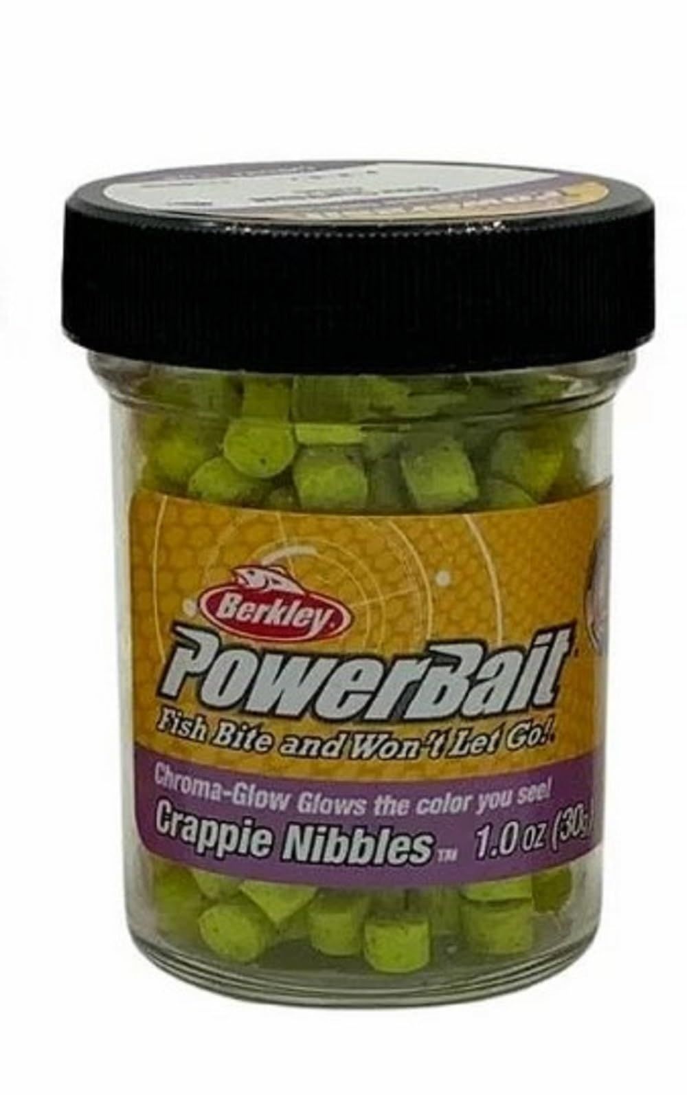 Catch More Crappie with Berkley PowerBait Chroma-Glow Nibbles: Irresistible Glow/Chartreuse Dough Bait for Panfish