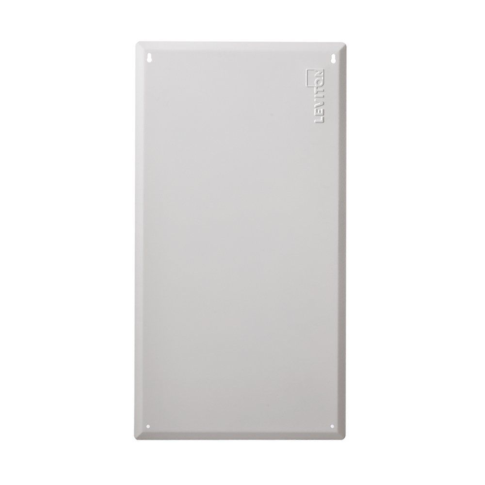 "Leviton 47605-F28 28" SMC Structured Media Flush Mount Cover - White | High-Quality Home Networking Solution"