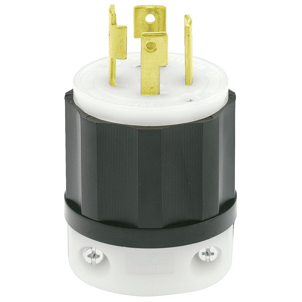 Leviton 2721 30 Amp 250V NEMA L15-30P Locking Plug - Industrial Grade 3-Phase 4W Grounding Connector