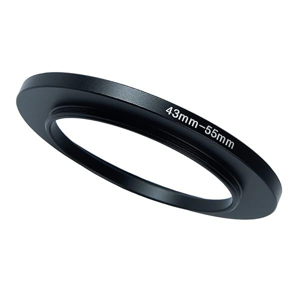 43mm to 55mm Step-Up Ring Filter Adapter - Metal UV ND CPL Compatible with All Brands