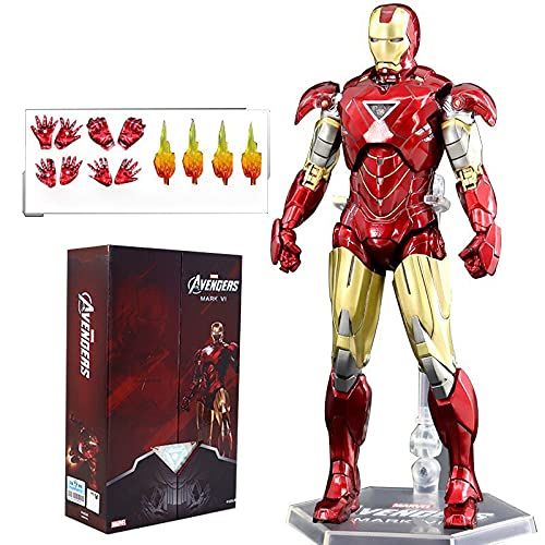 ZDTOYS 10th Anniversary 7 Inch Deluxe Collector Iron Man Action Figure MK6 for Kids